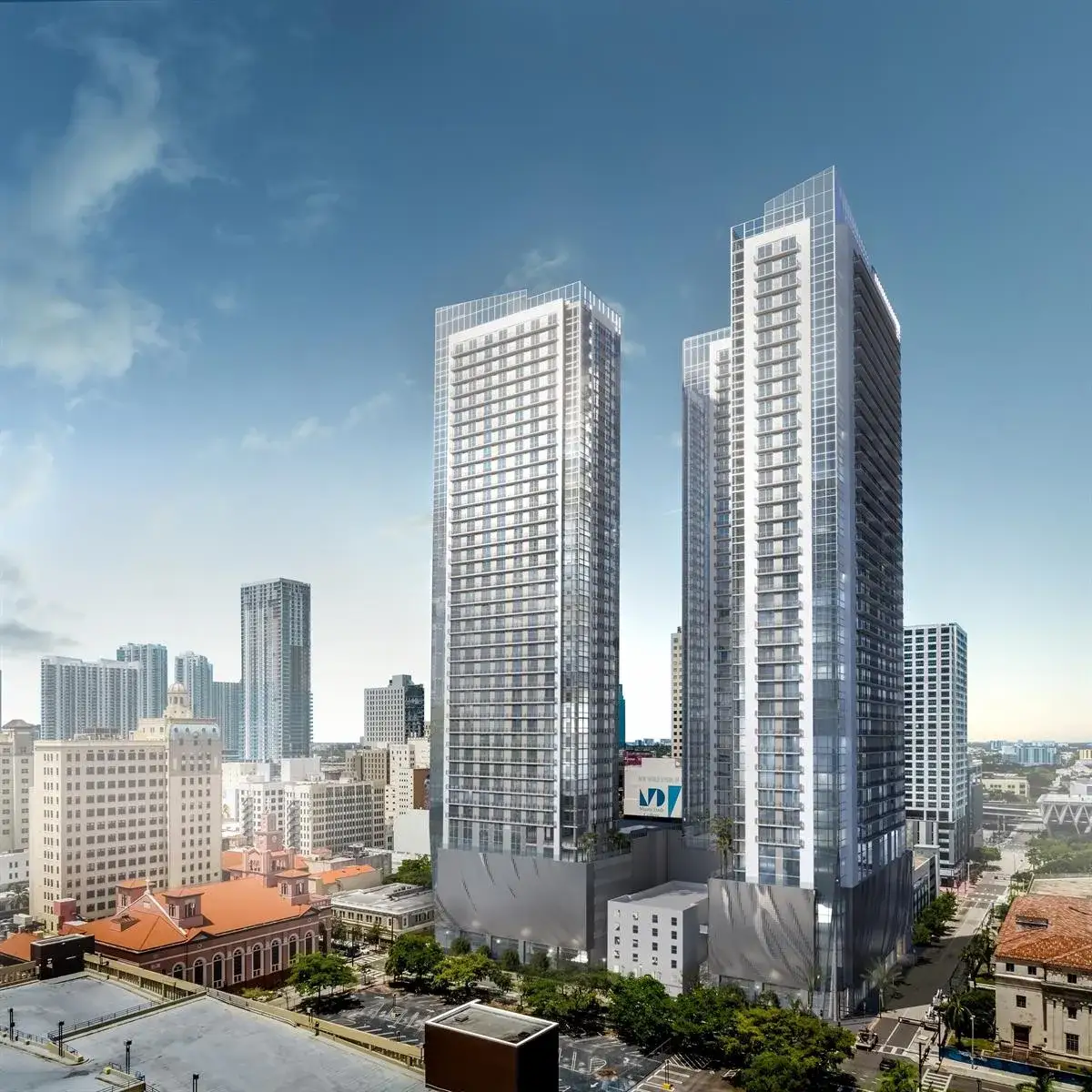 1 bedroom 1 bath Residential Lease for rent at 55 NE 2nd Street # 1018, Miami FL 33132