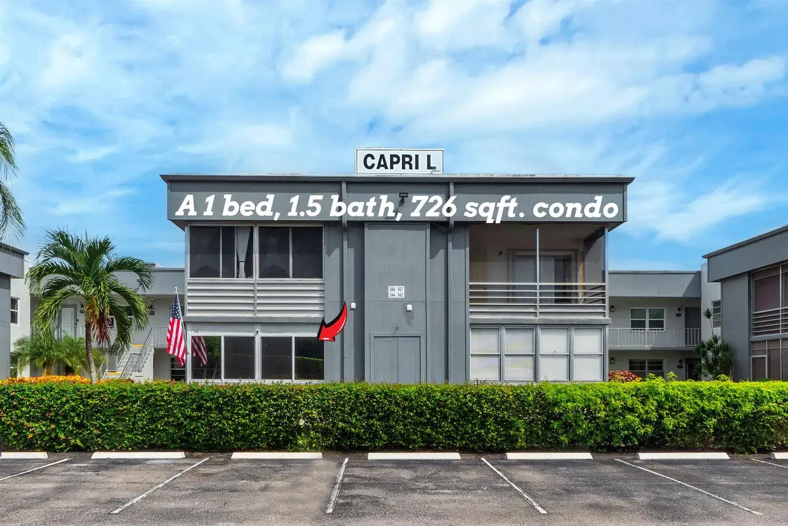 1 bedroom 1 bath Residential for sale at 544 Capri L, Delray Beach FL 33484