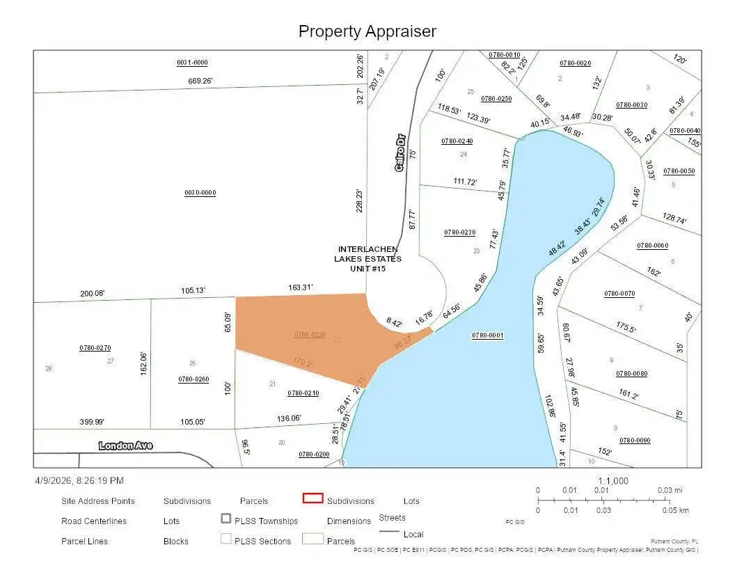 Land/Boat Docks for sale at 107 Cairo Drive, FL 32148