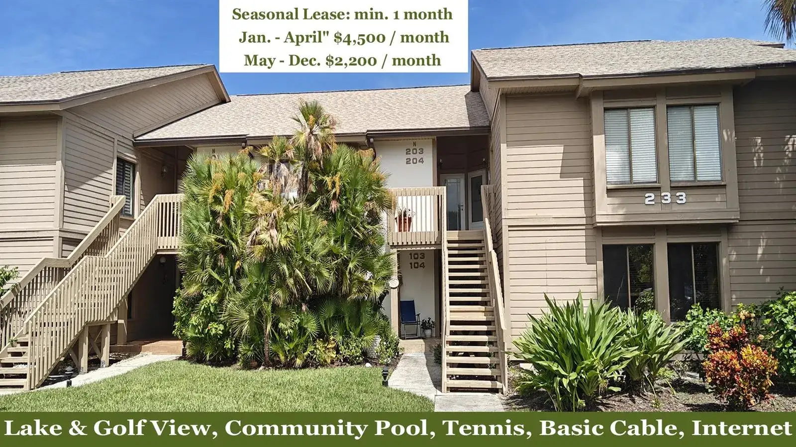 2 bedroom 2 bath Residential Lease for rent at 233 NE Edgewater Drive # 203, Stuart FL 34996