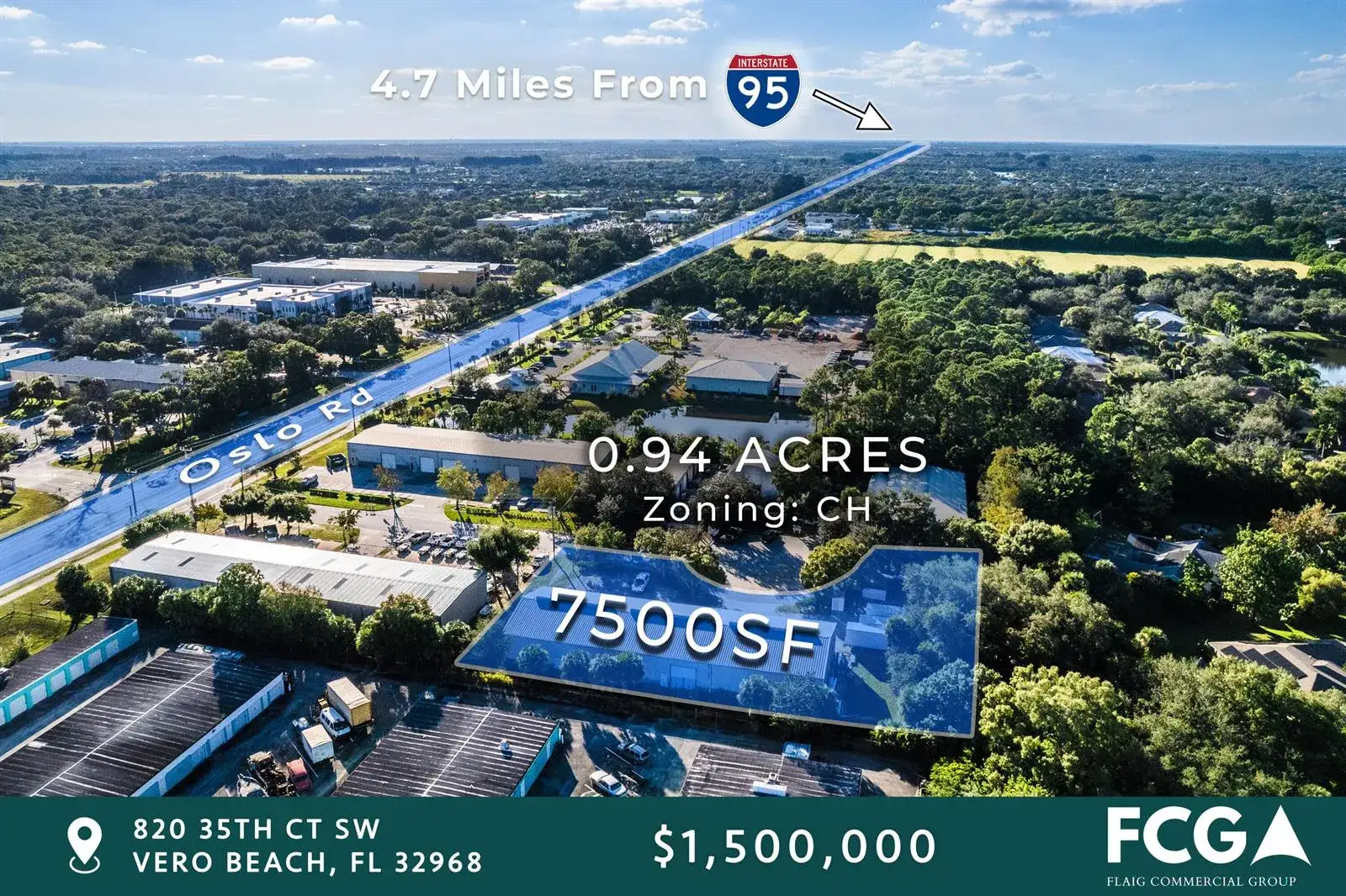 Commercial Sale for sale at 820 35th Court SW, Vero Beach FL 32968