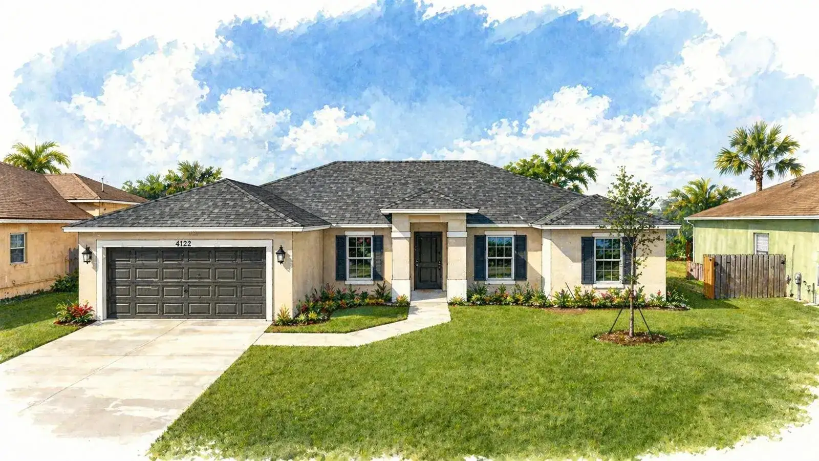 4 bedroom 3 bath Residential for sale at 4122 SW Baird Street, Port St. Lucie FL 34953