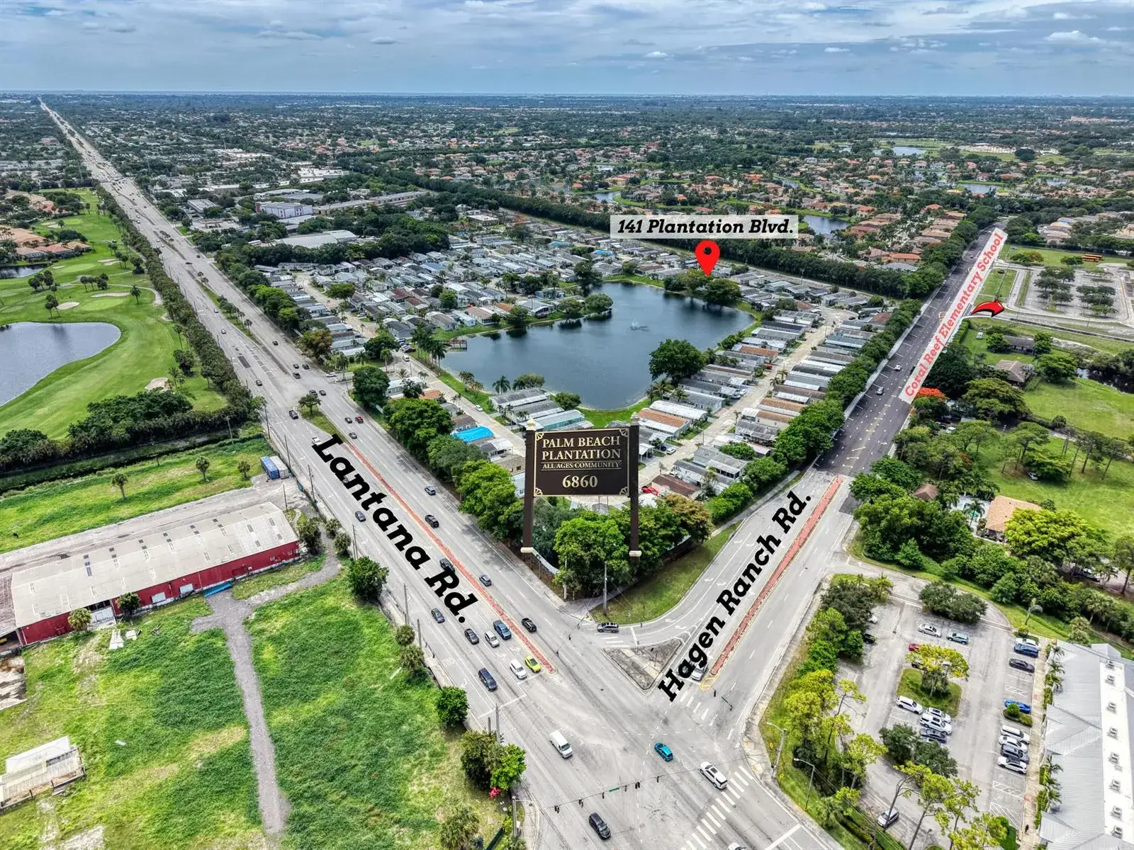 3 bedroom 2 bath Residential for sale at 141 Plantation Boulevard, Lake Worth FL 33467