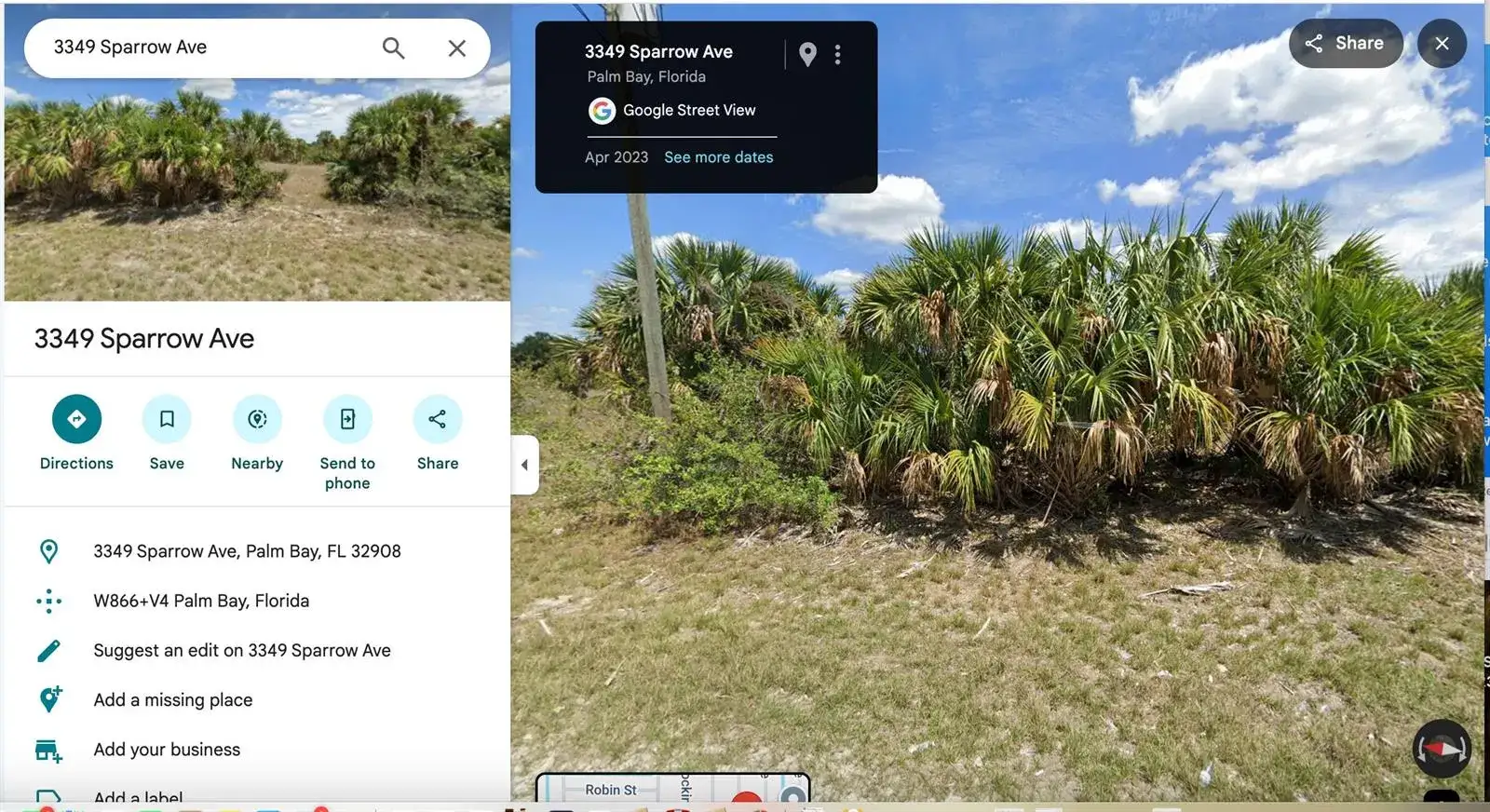 Land/Boat Docks for sale at 3349 Sparrow Avenue, Palm Bay FL 32908