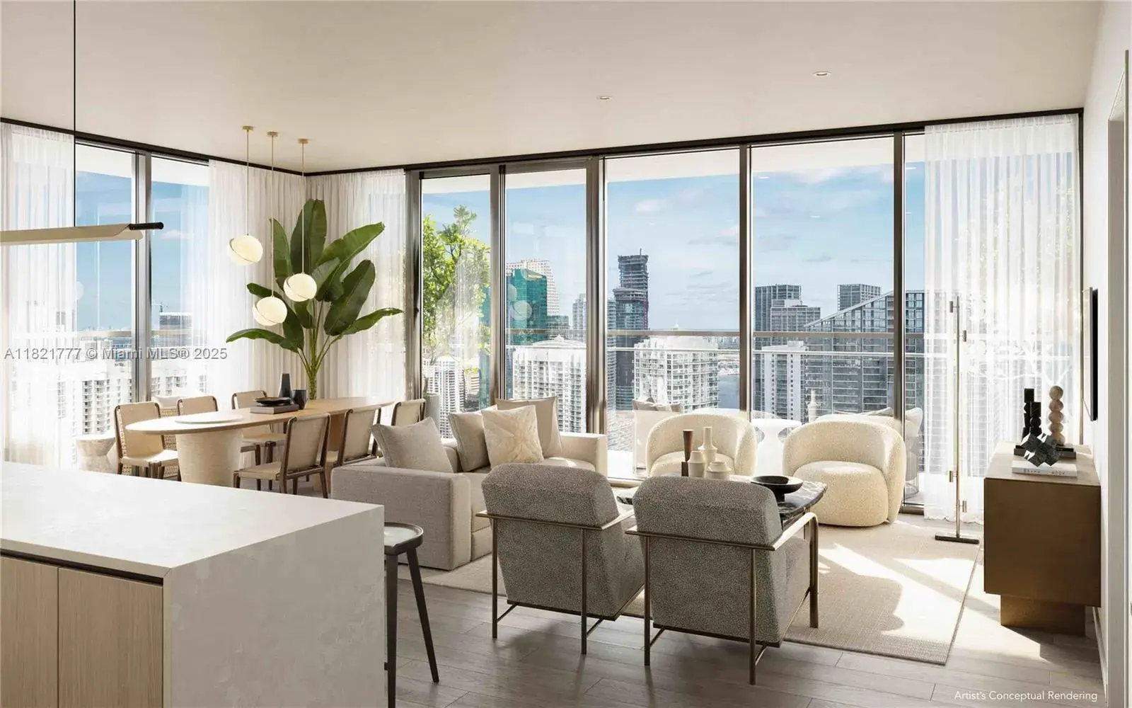 3 bedroom 3 bath Residential for sale at 99 SW 7th  St # 4204, Miami FL 33131