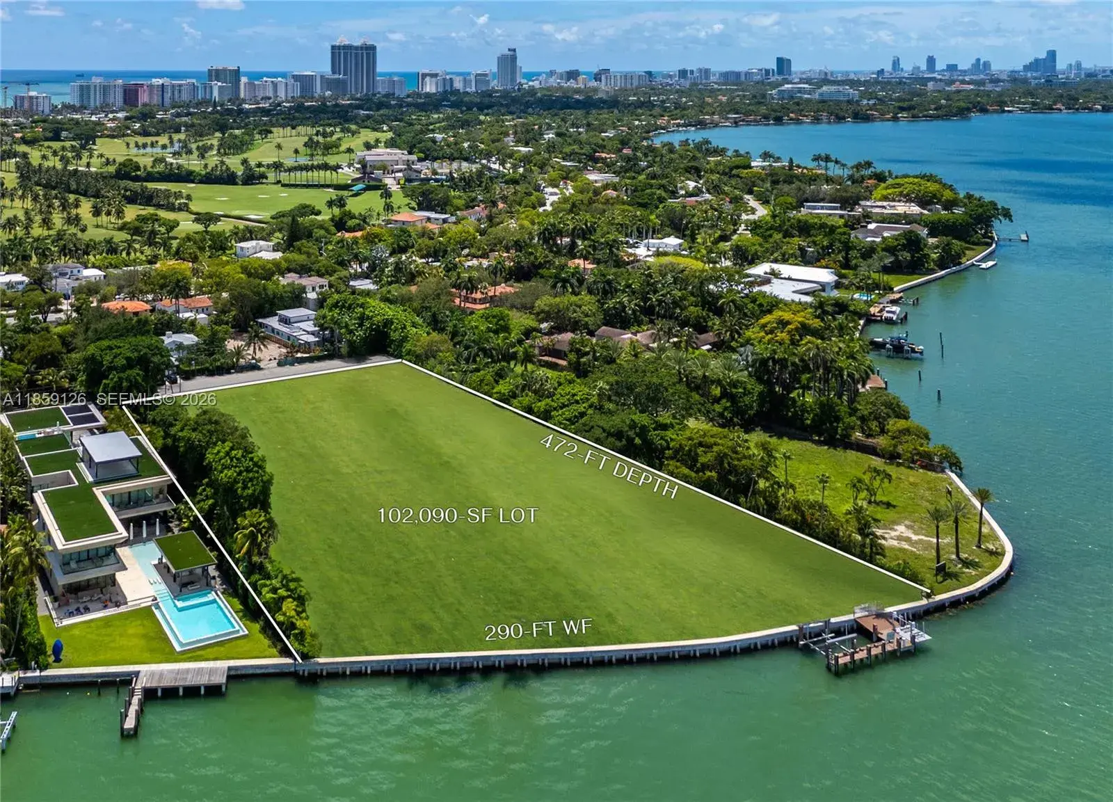 8 bedroom 13 bath for sale at 5940 N Bay Rd, Miami Beach FL 33140