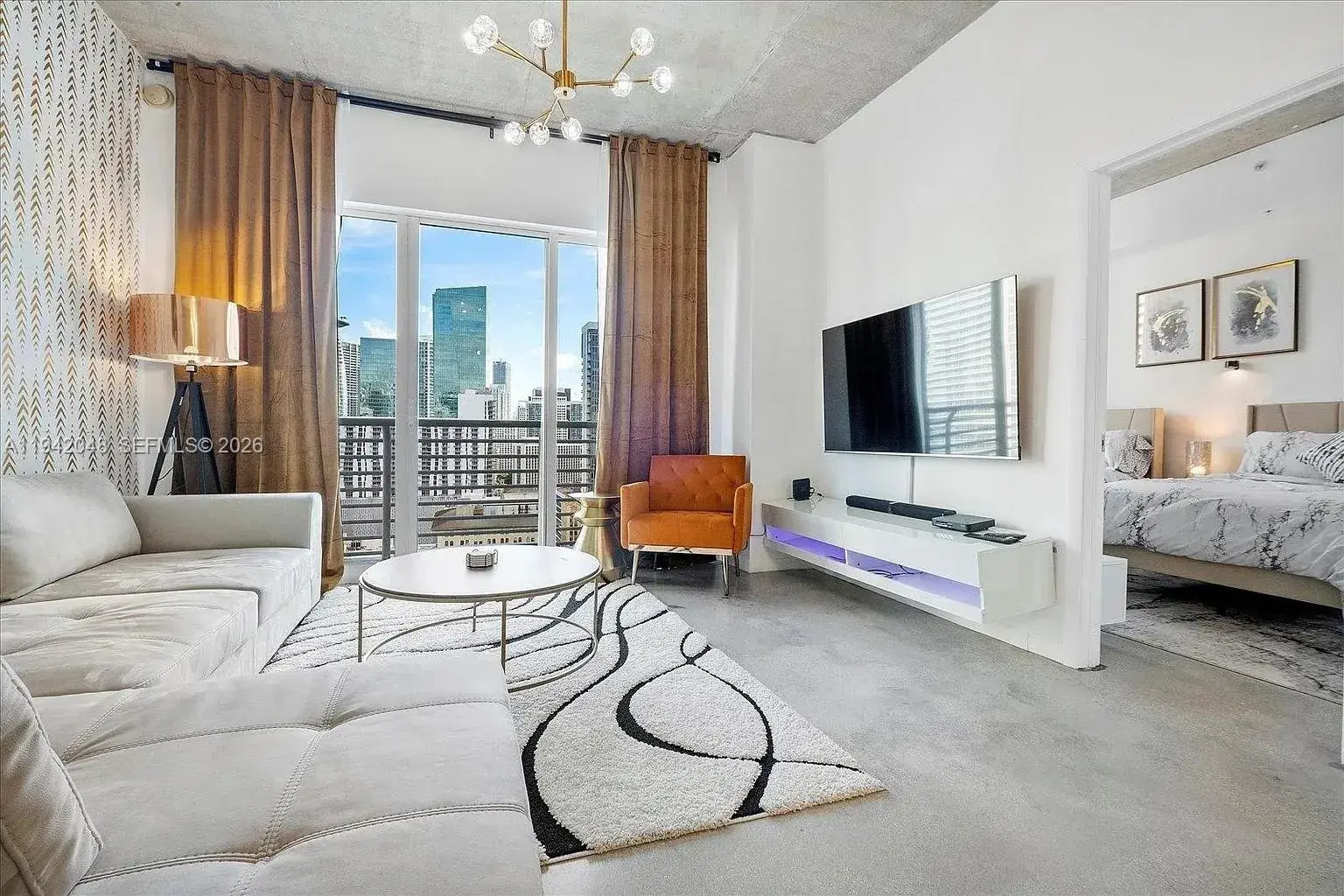 2 bedroom 2 bath Residential Lease for rent at 133 NE 2nd Ave # 2606, Miami FL 33132