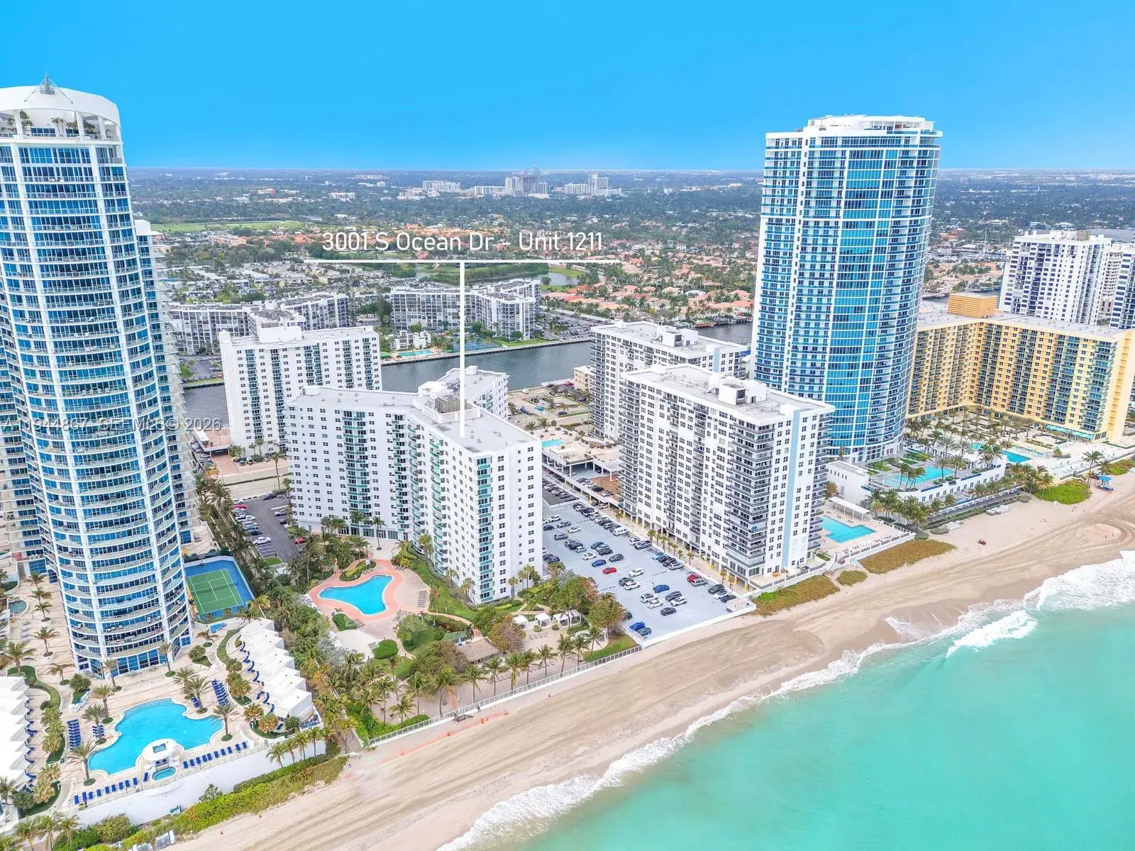 2 bedroom 2 bath Residential Lease for rent at 3001 S Ocean Dr # 1211, Hollywood FL 33019