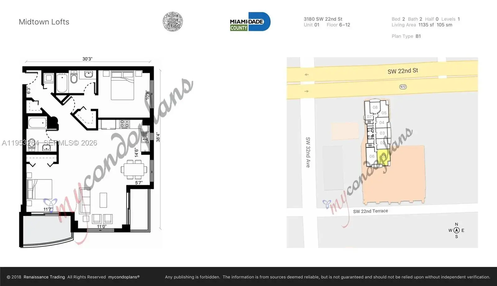 3180 SW 22nd st # 601, Miami FL 33145