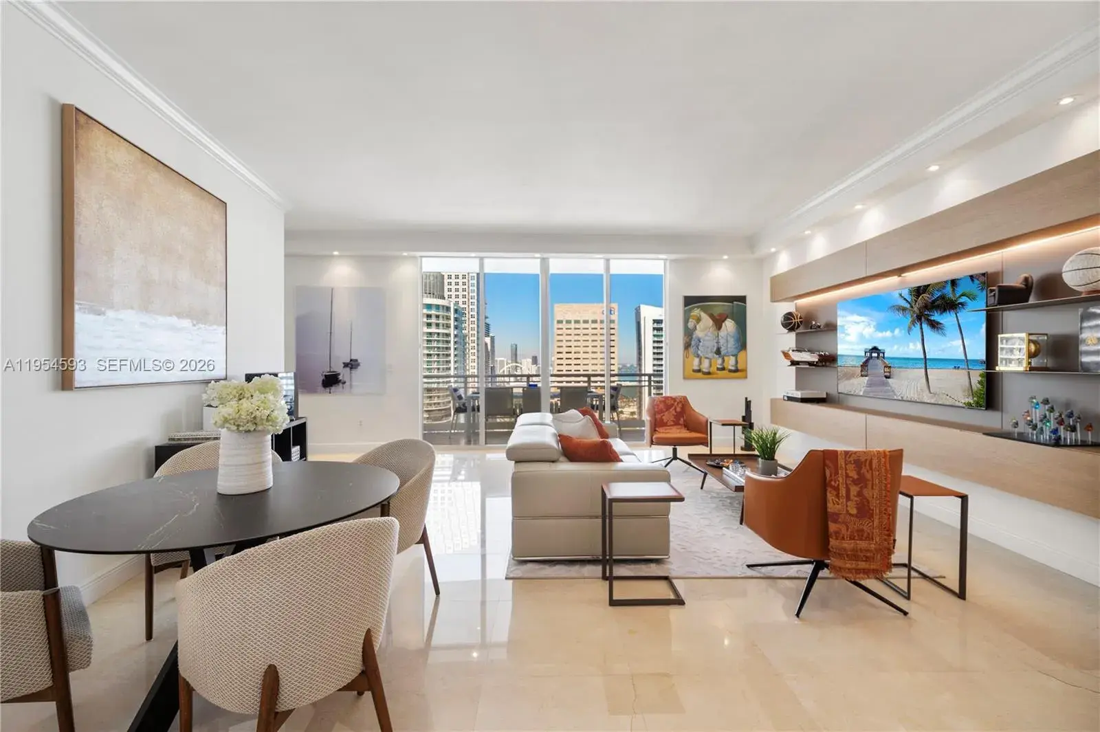 3 bedroom 2 bath Residential for sale at 901 Brickell Key Blvd # 3706, Miami FL 33131