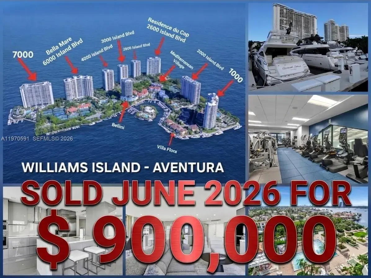 3 bedroom 2 bath Residential for sale at 1000 E Island Blvd # 1004, Aventura FL 33160