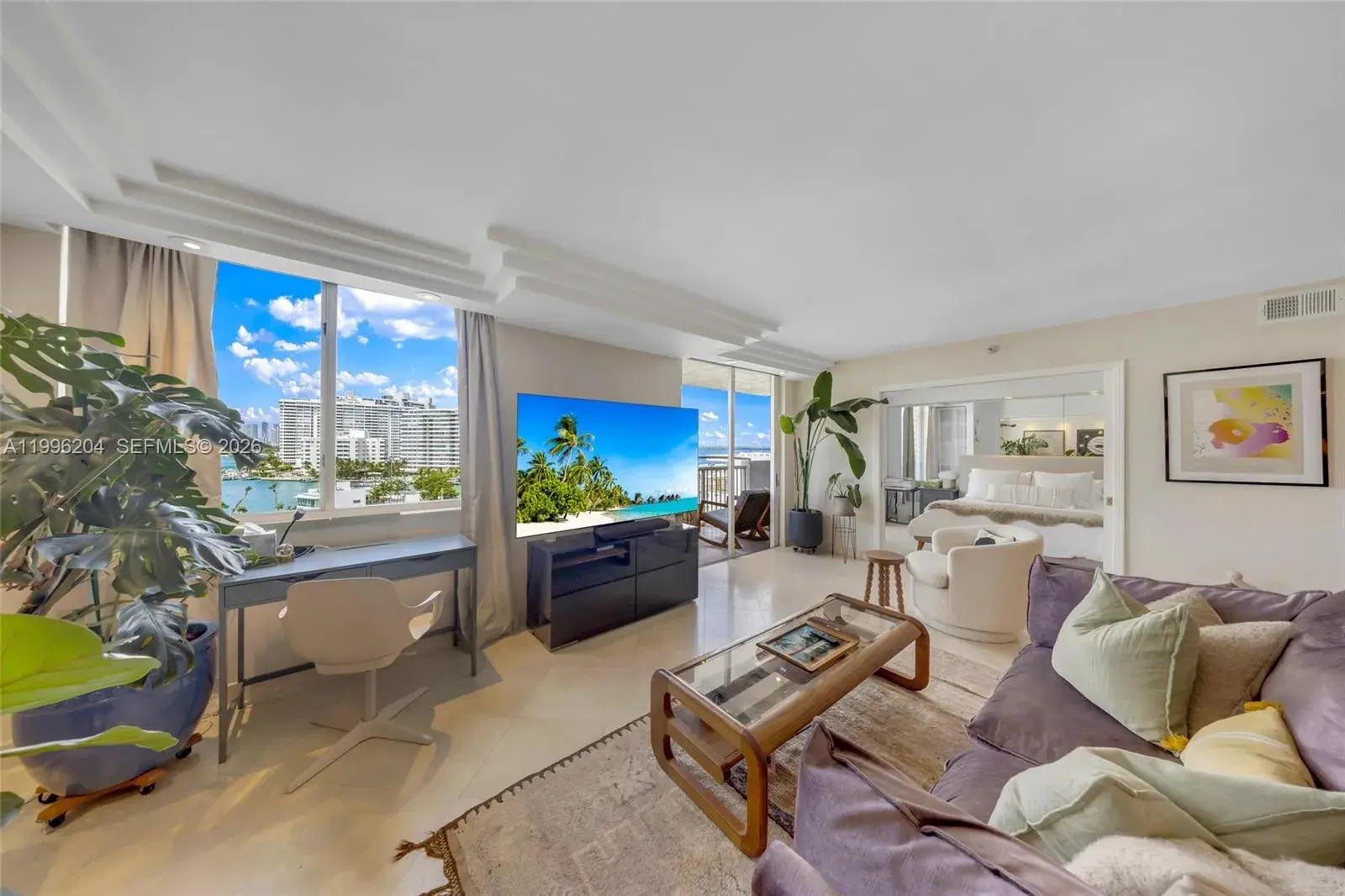 3 bedroom 2 bath for sale at 1621 Bay Rd # 802, Miami Beach FL 33139