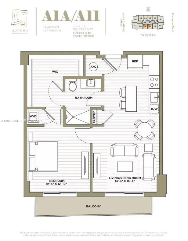 1 bedroom 1 bath Residential for sale at 3900 Biscayne Blvd # 906, Miami FL 33137