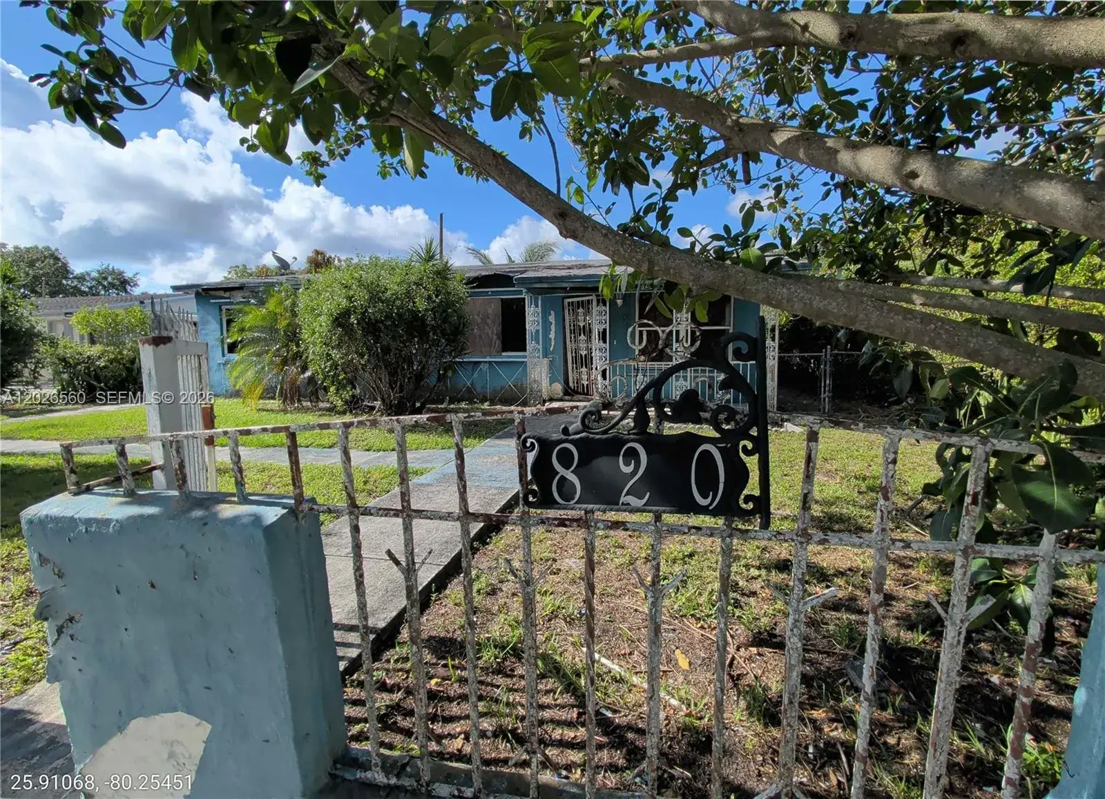 3 bedroom 2 bath Residential for sale at 820 Curtiss Dr, Opa-Locka FL 33054