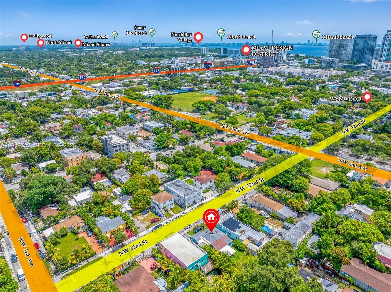 2 bedroom 1 bath Residential for sale at 266 NW 32nd St, Miami FL 33127