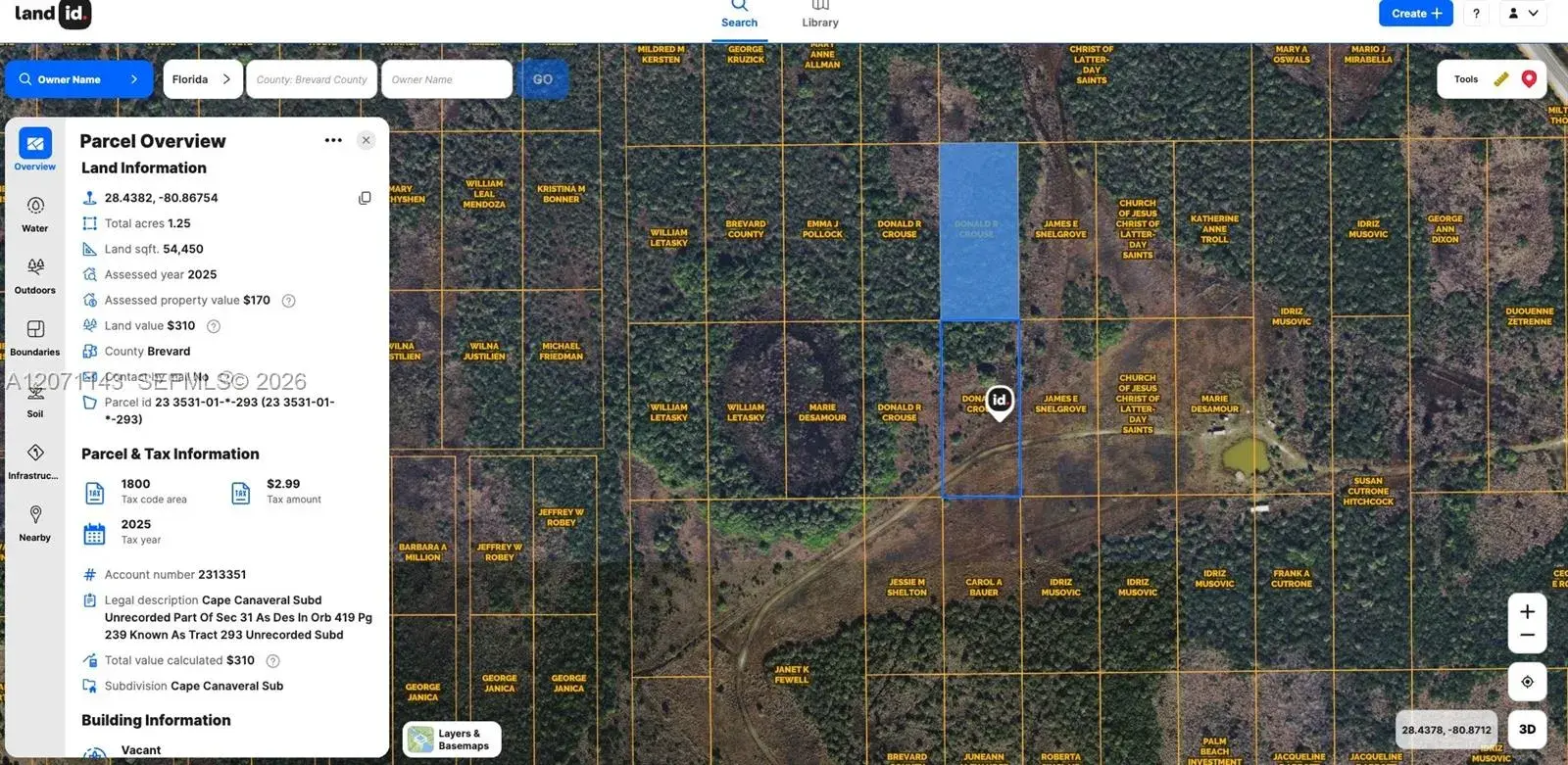 Land/Boat Docks for sale at 2 Unknown, Cocoa FL 32926