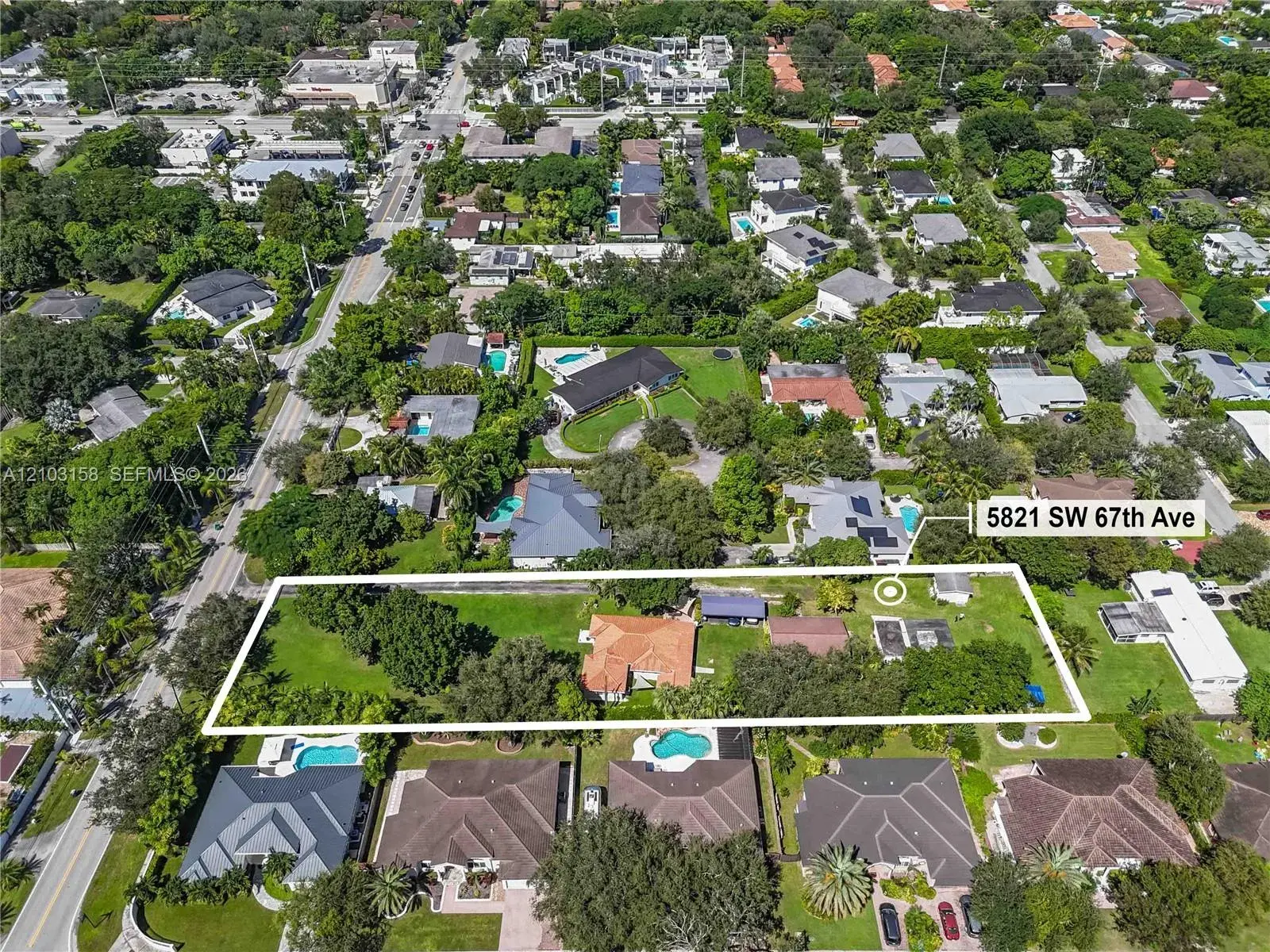 5 bedroom 4 bath Residential for sale at 5821 SW 67th Ave, South Miami FL 33143