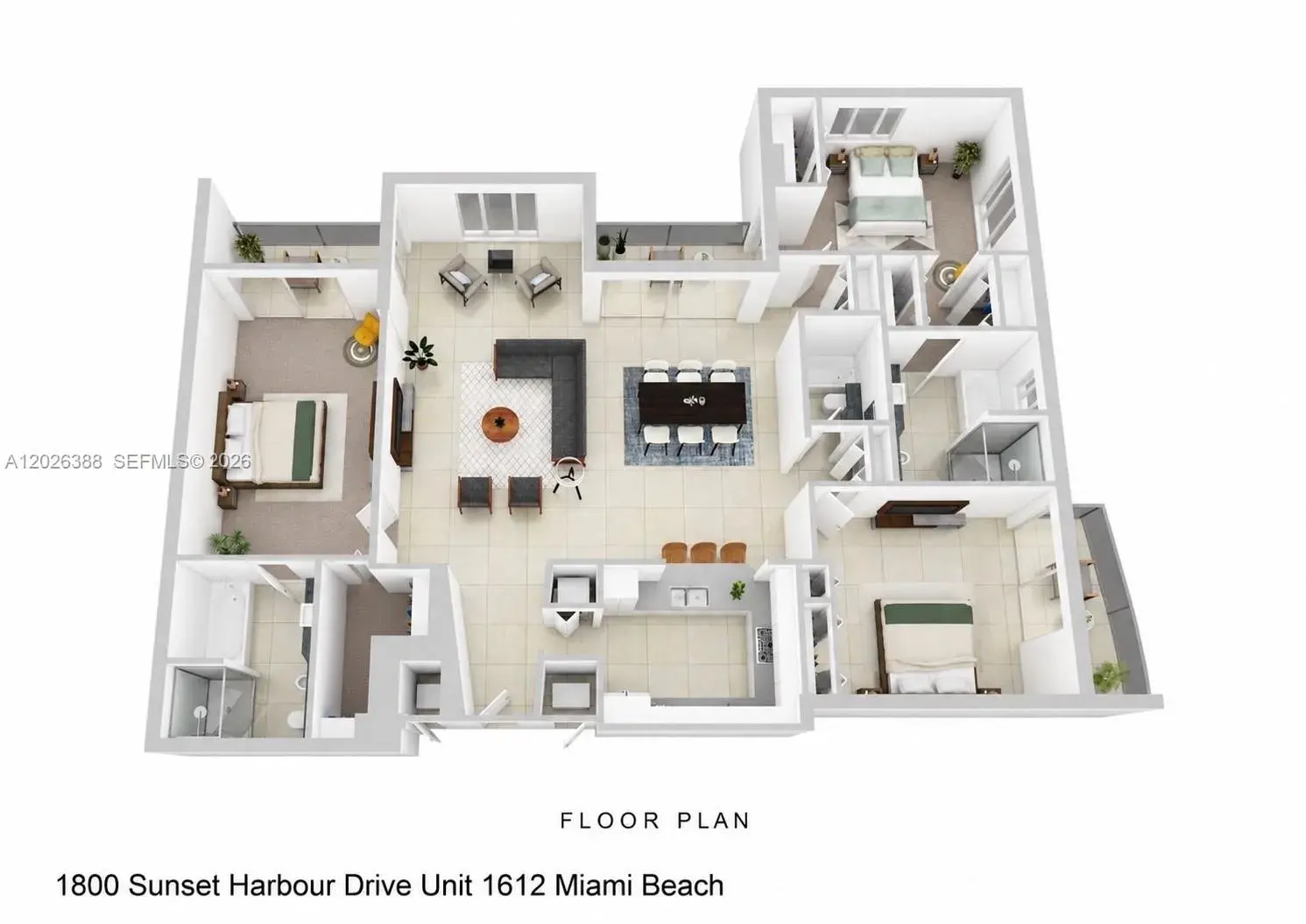 1800 Sunset Harbour # 1612, Miami Beach FL 33139