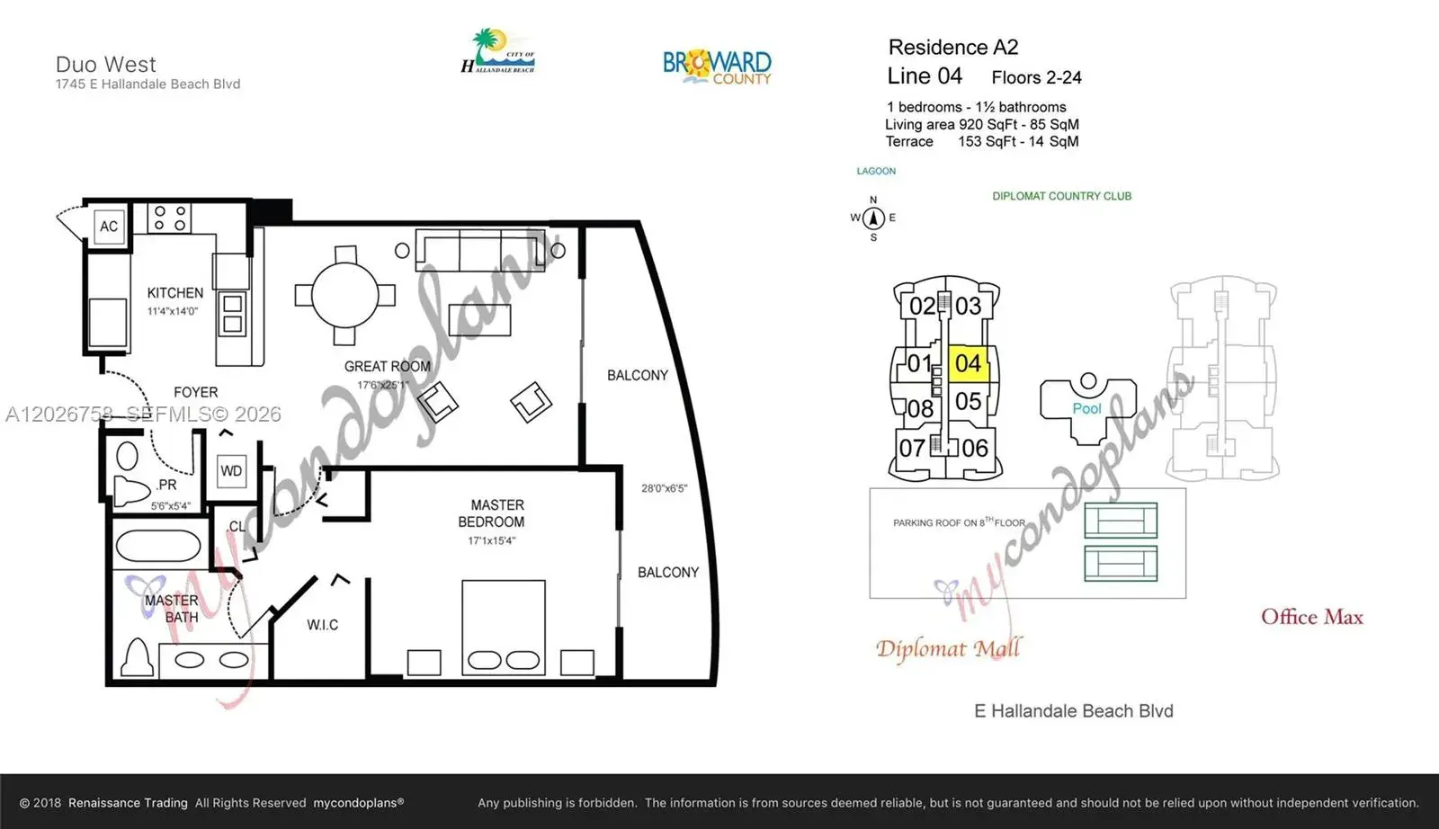 1745 E Hallandale Beach Blvd # 2304W, Hallandale Beach FL 33009