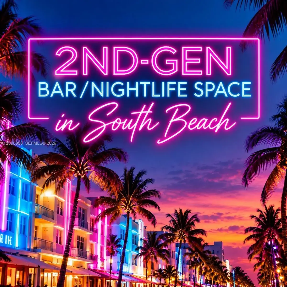 2nd-Generation Bar/Nightlife Space in South Beach, South Miami FL 33139