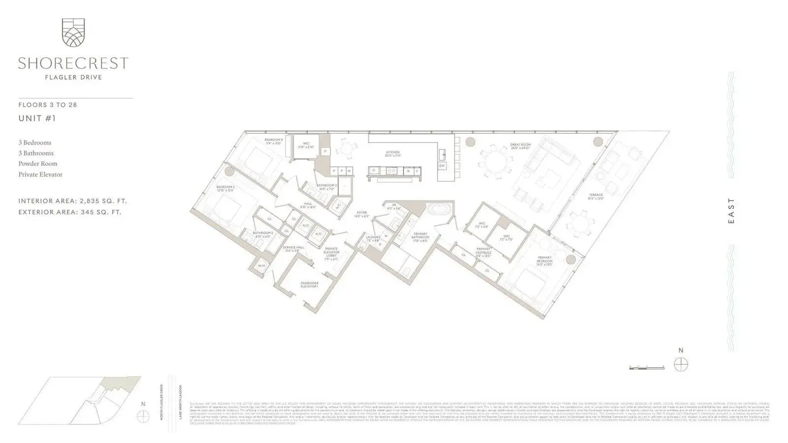 1865 N FLAGLER Drive # 1401, West Palm Beach FL 33407