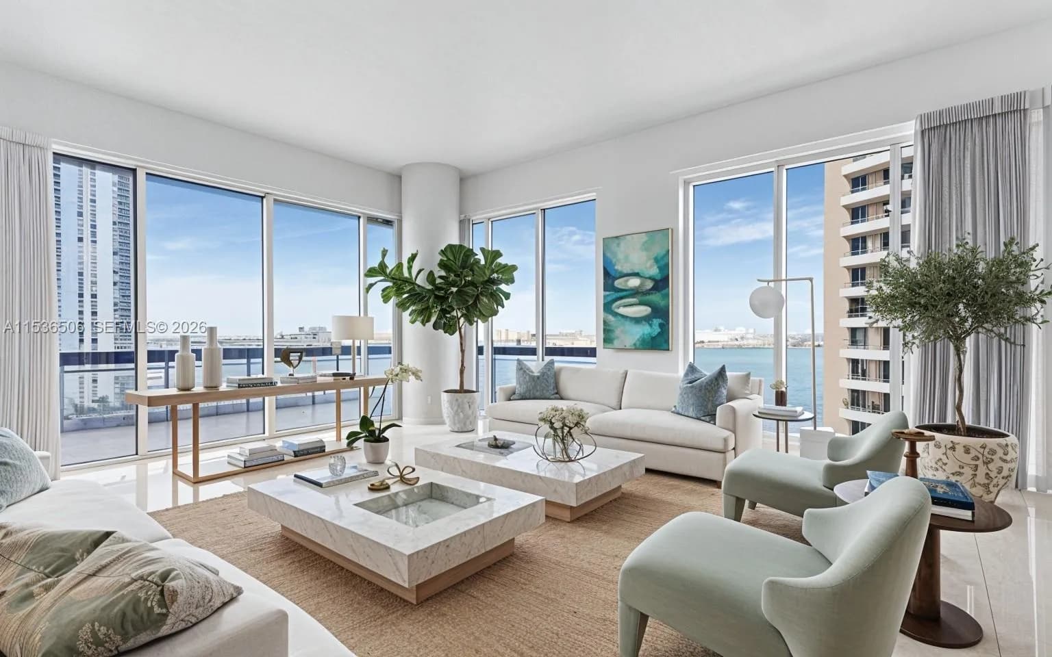 5 bedroom 5 bath for sale at 900 Brickell Key Blvd # 1002, Miami FL 33131