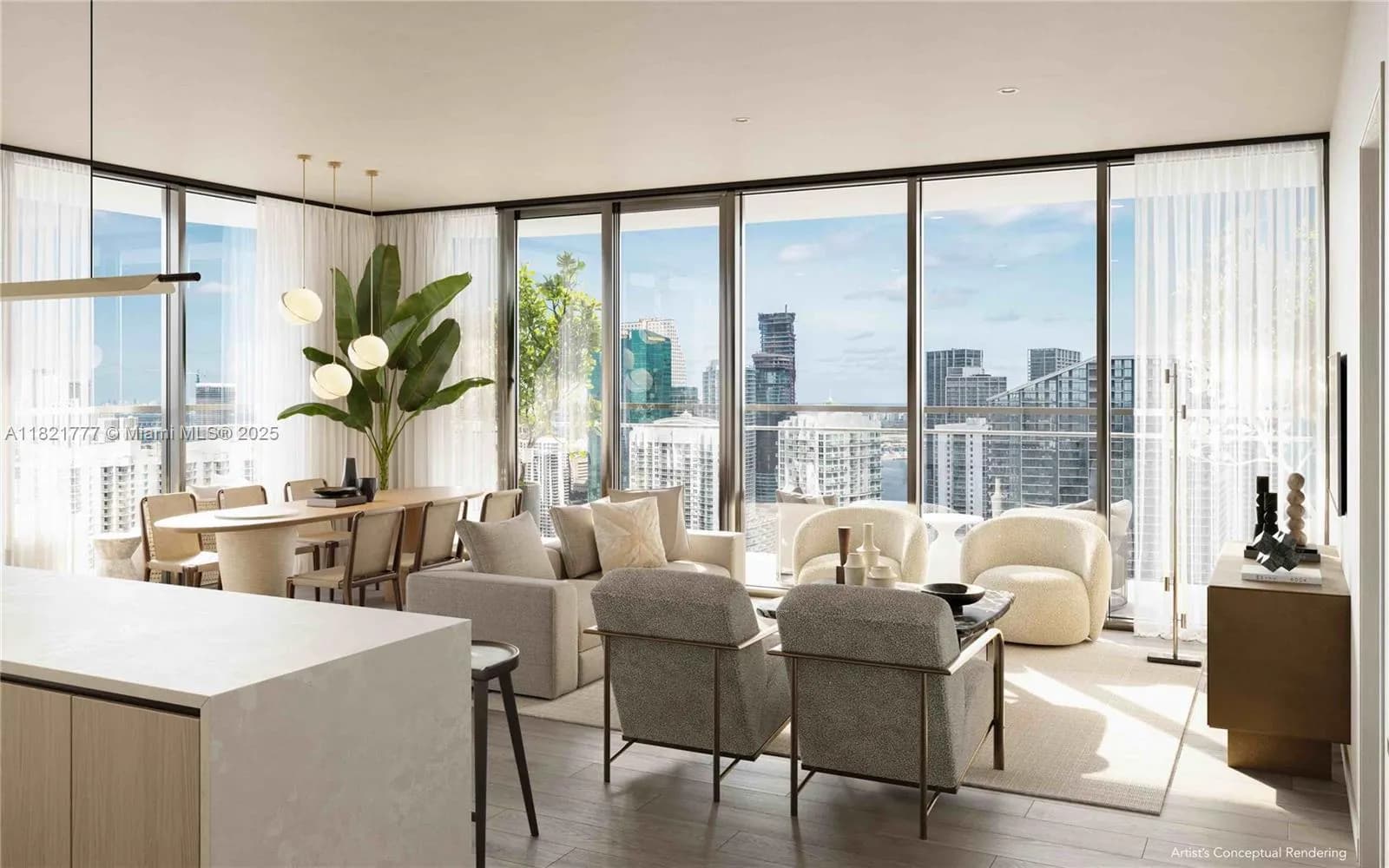 3 bedroom 3 bath for sale at 99 SW 7th St # 4204, Miami FL 33131