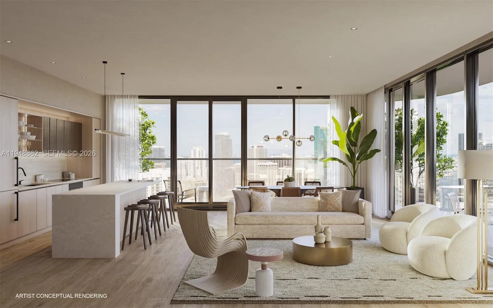 3 bedroom 3 bath for sale at 99 SW 7th St # 3903, Miami FL 33131