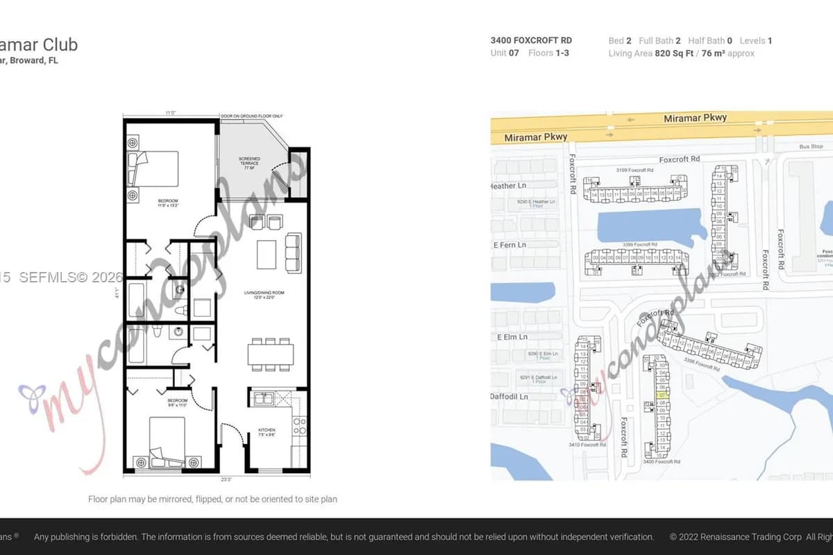 3400 Foxcroft Rd # 107, Miramar FL 33025