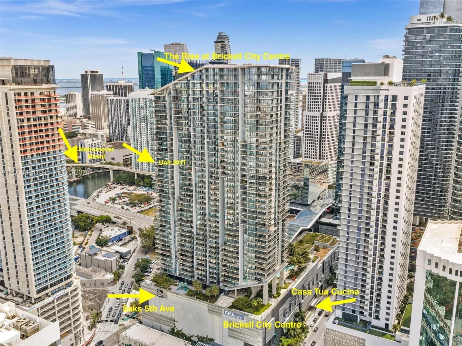 2 bedroom 2 bath for sale at 88 SW 7th St # 2011, Miami FL 33130