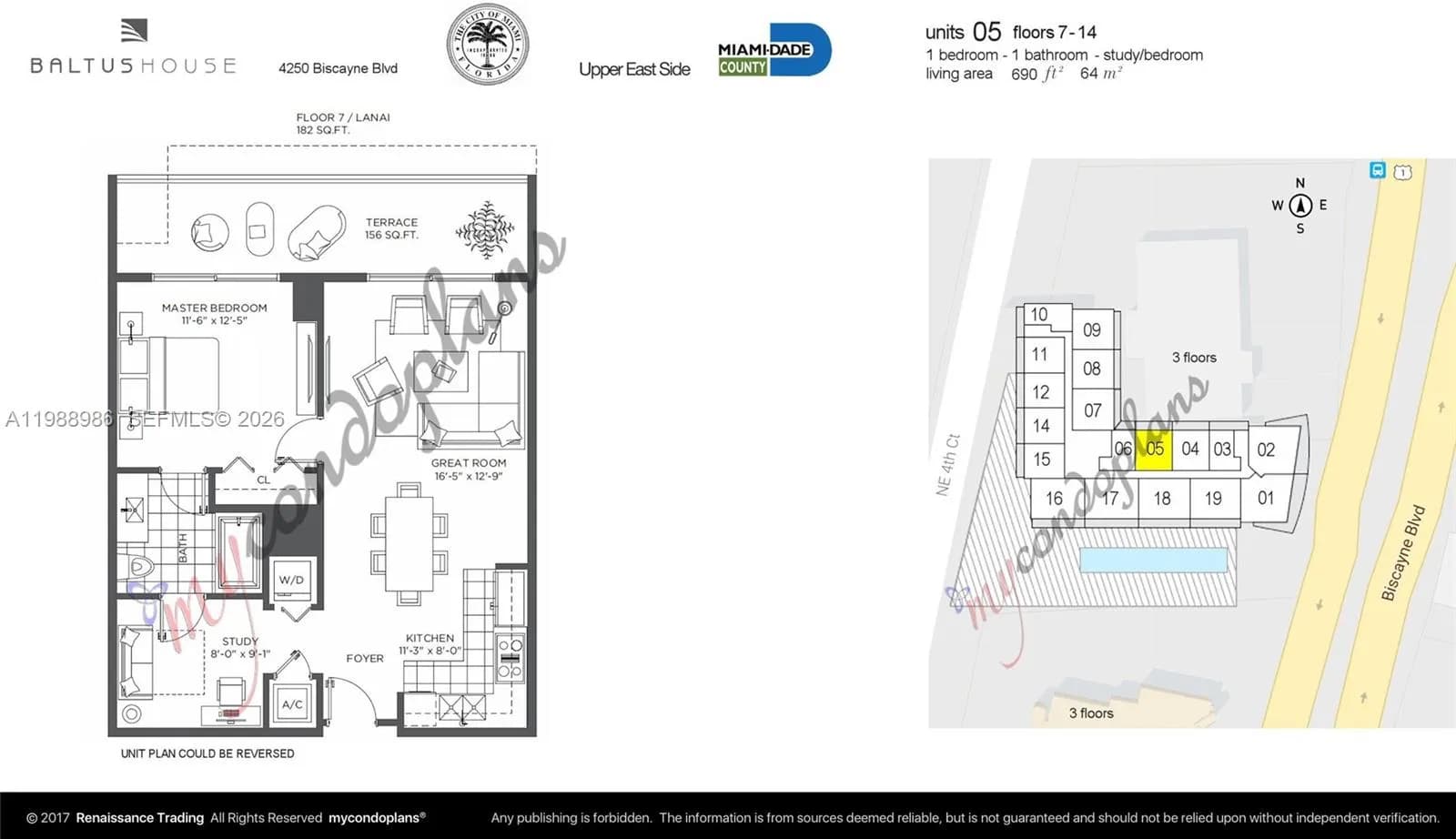 4250 Biscayne Blvd # 1205, Miami FL 33137