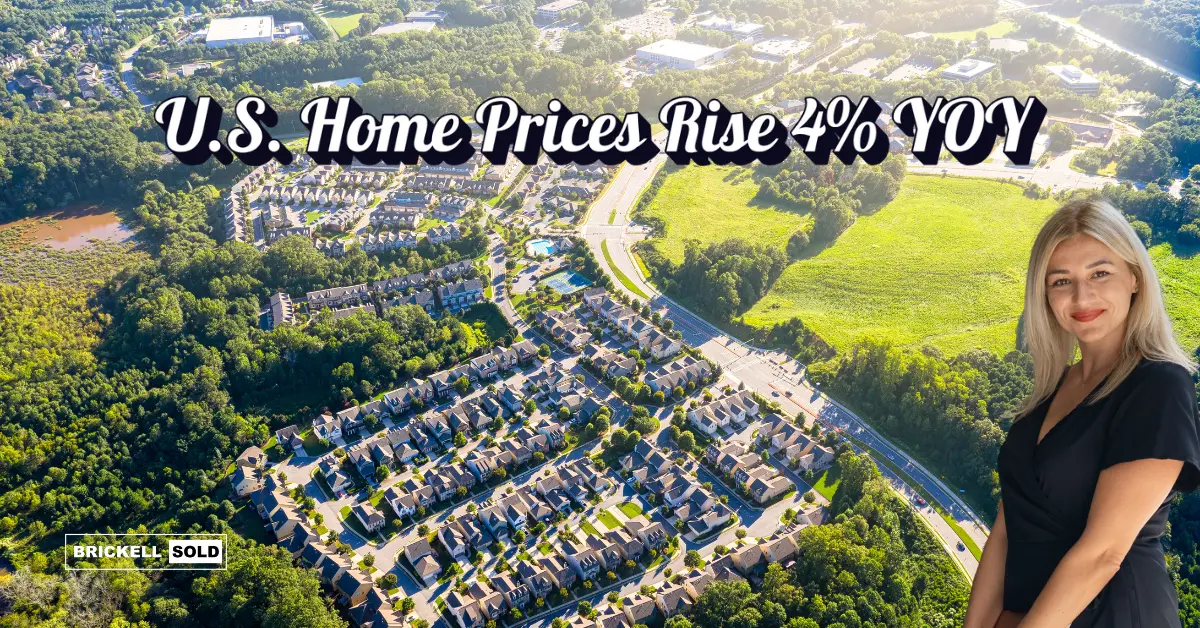 U.S. Home Prices Rise 4 YOY