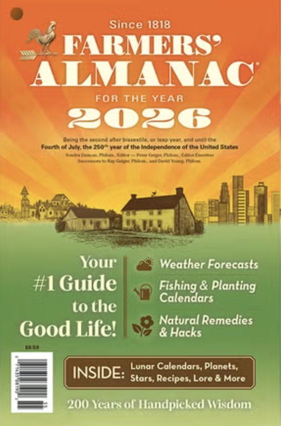 Farmers' Almanac final cover of magazine in 2026