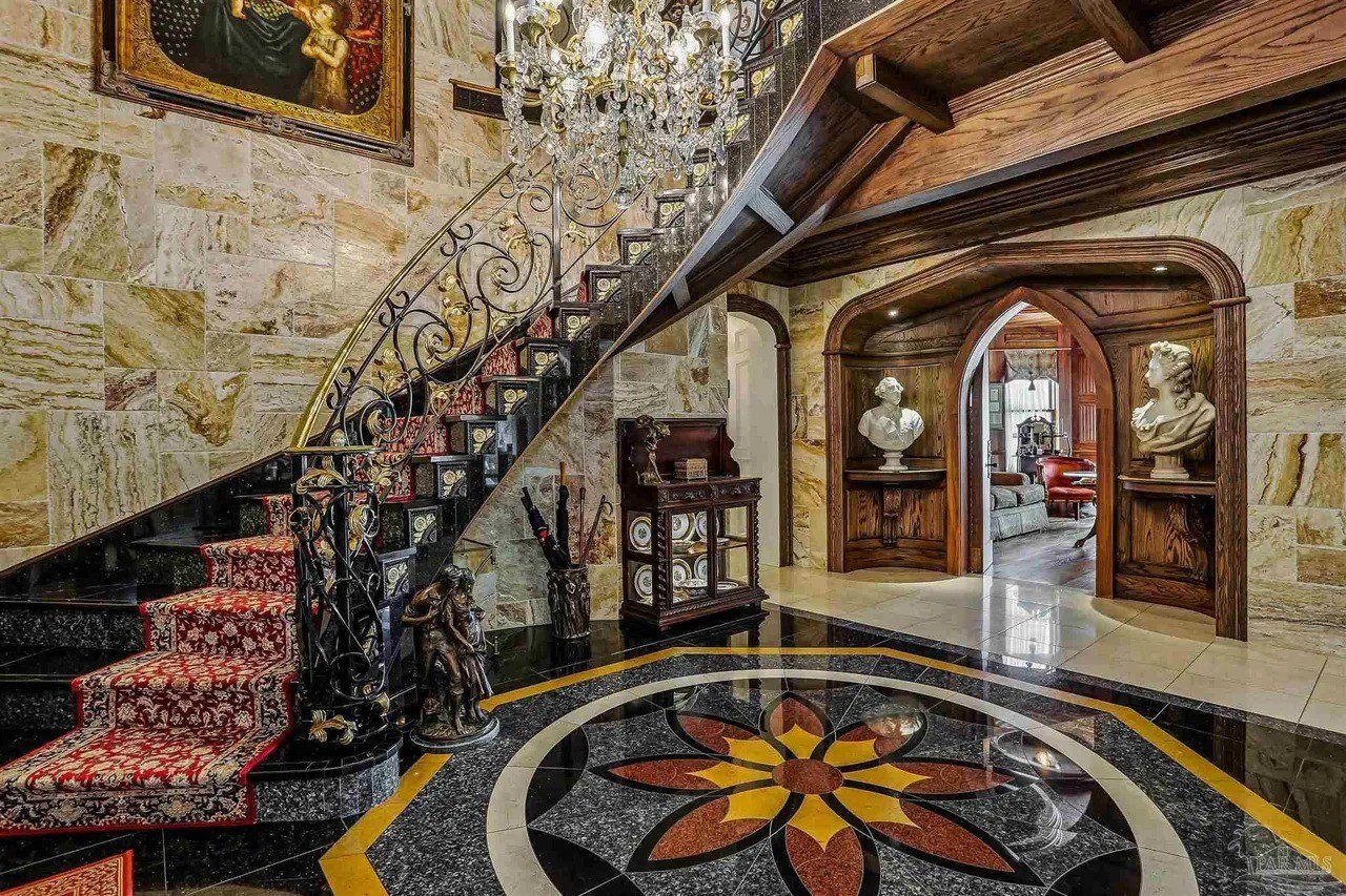Opulent European-Inspired Waterfront Estate Once Owned by Famed Attorney Is Listed for $4.15 Million