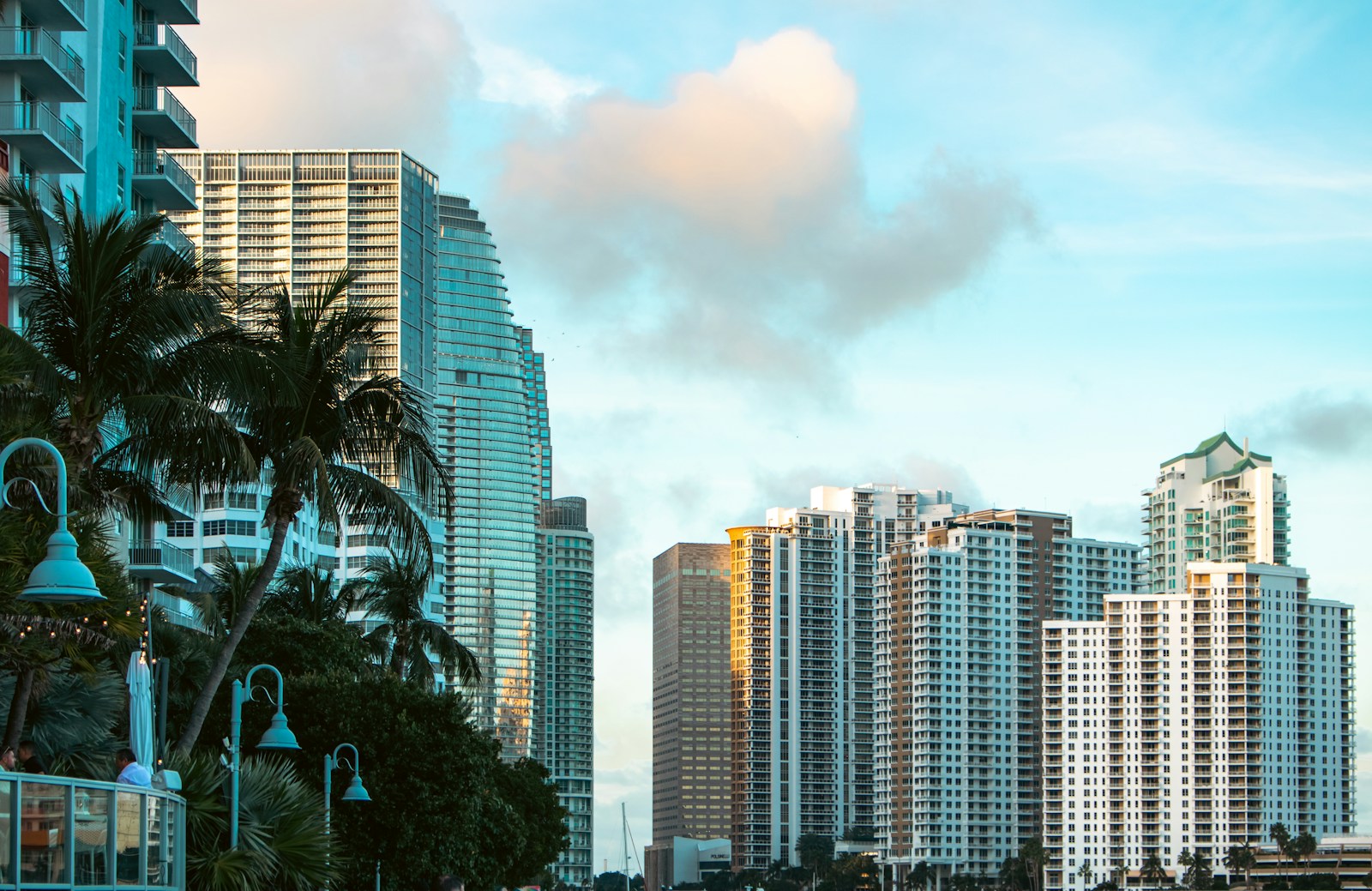 Brickell Miami skyline with modern condo towers and waterfront