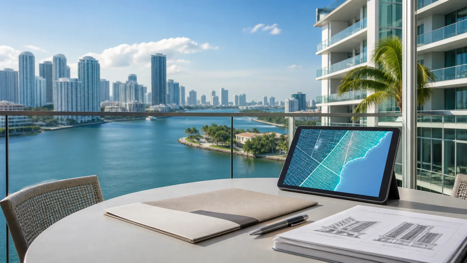 Miami waterfront condo flood-zone and insurance research workspace