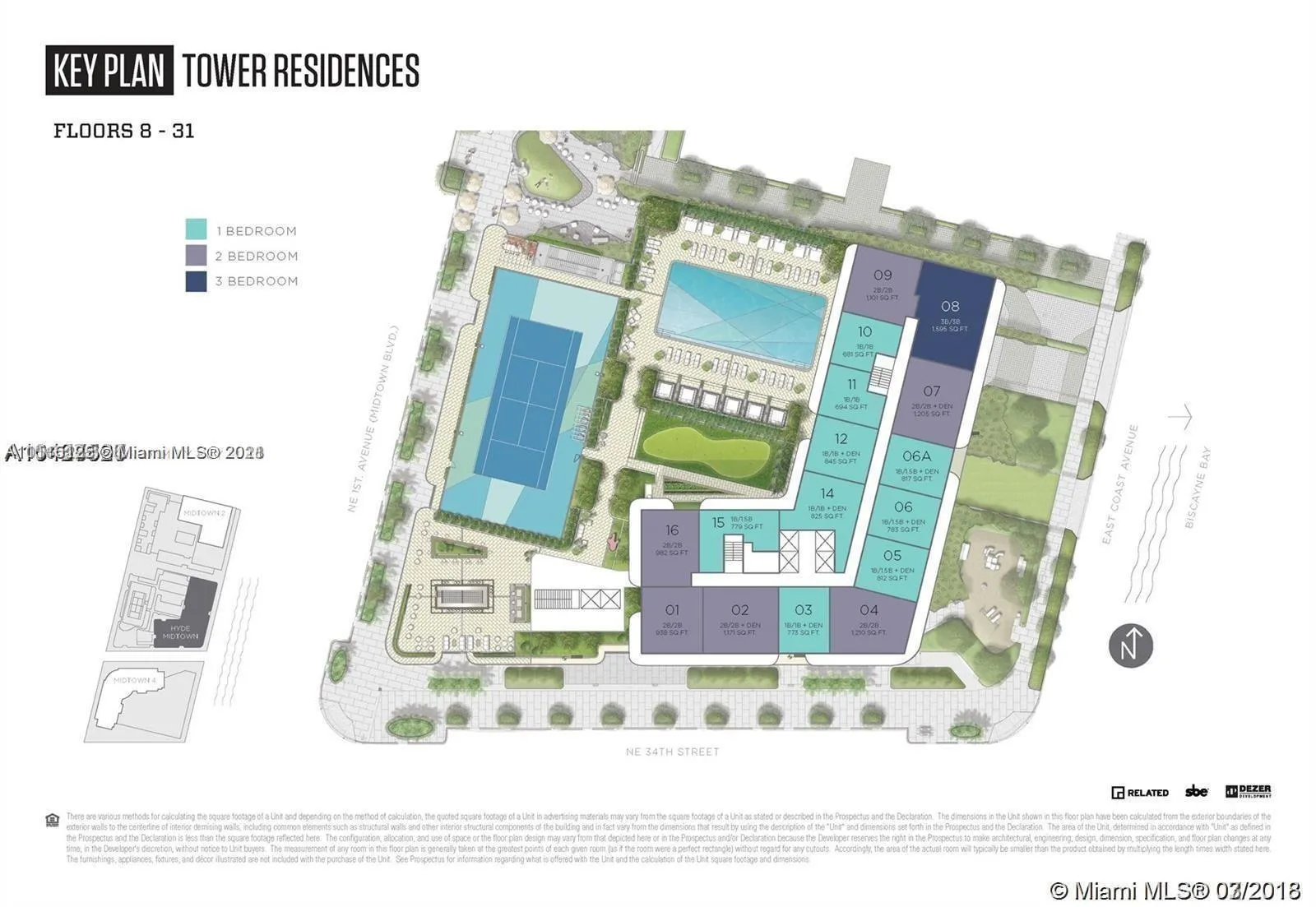 1 bedroom 1 bath for sale at 121 NE 34th St # 1014, Miami FL 33137