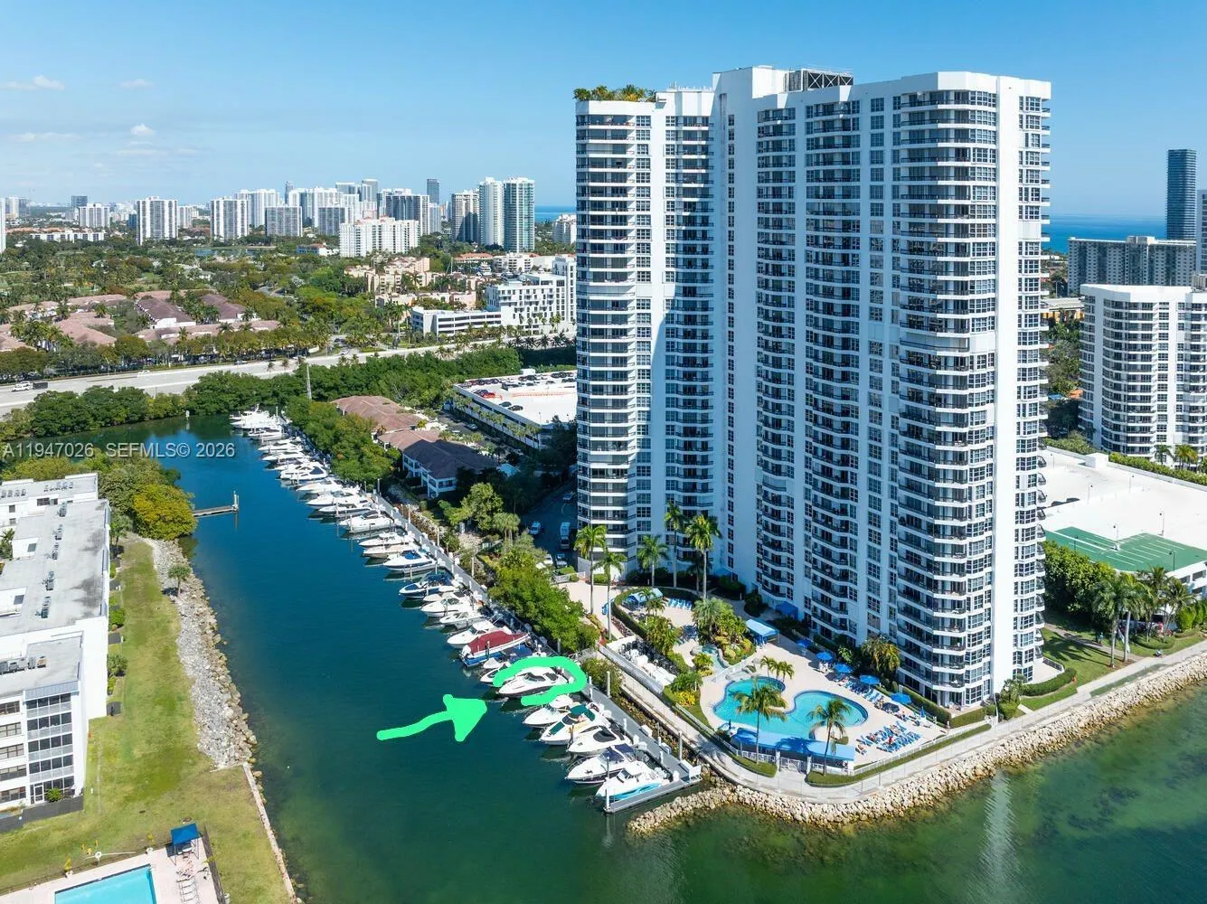 for sale at 3575 Mystic Pointe Dr, Slip 7, Aventura FL 33180