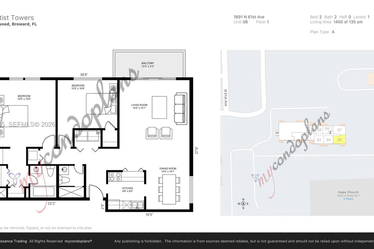 1891 N 61st Ave # B106, Hollywood FL 33024