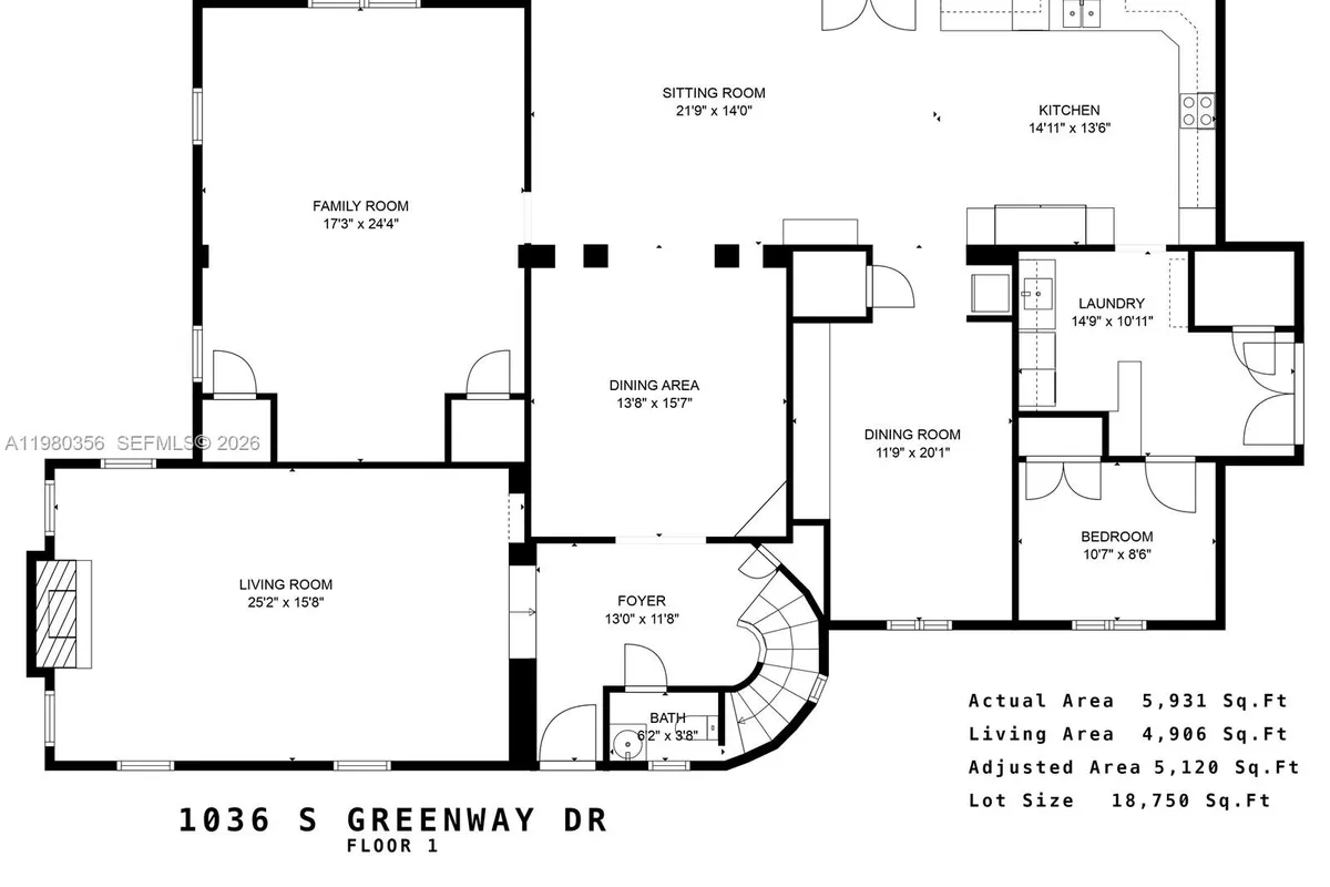 1036 S Greenway Dr, Coral Gables FL 33134