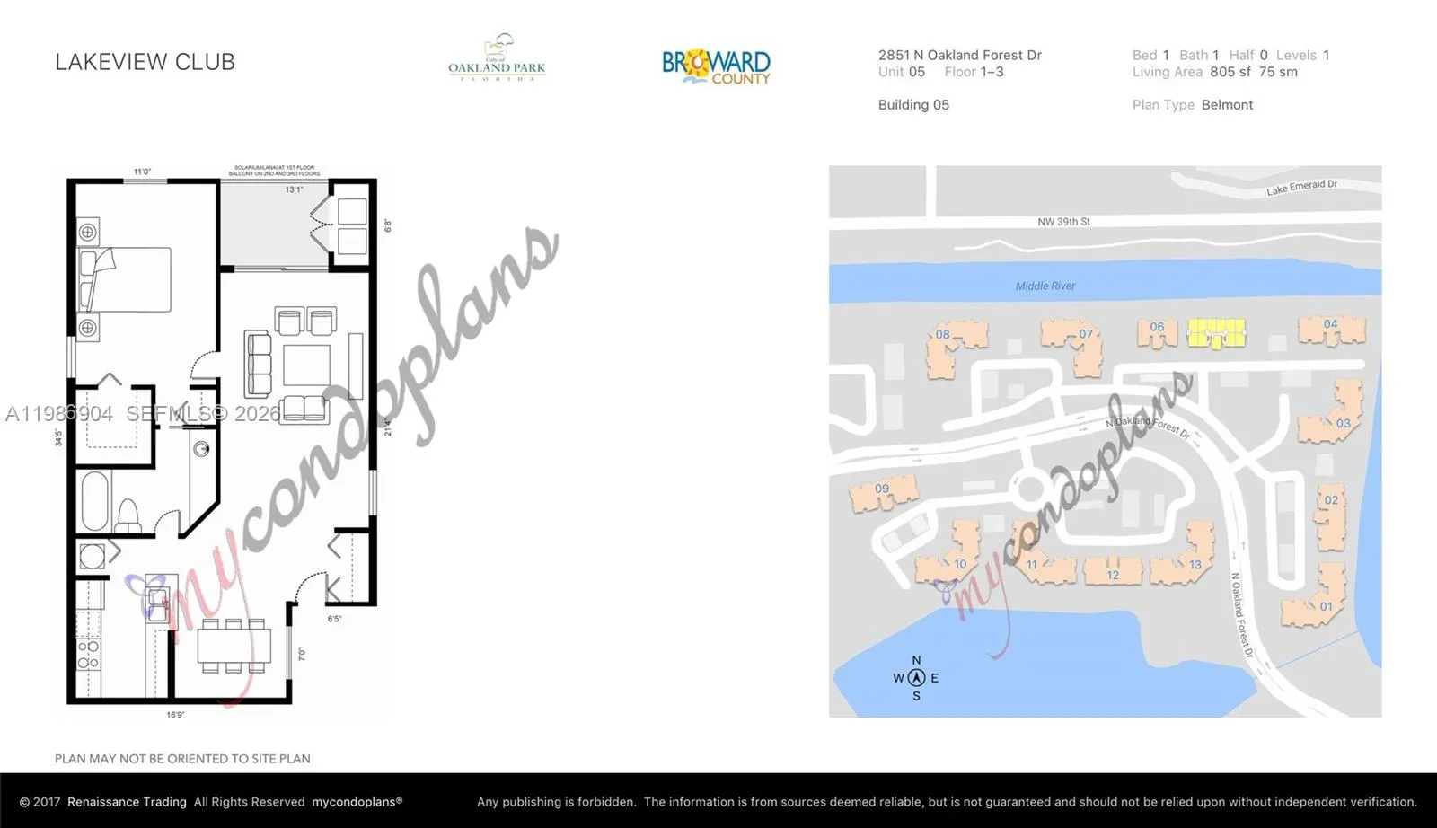 2851 N Oakland Forest Dr # 305, Oakland Park FL 33309